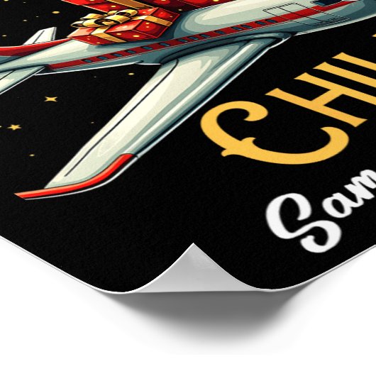 おもしろいクリスマスの子おもしろい家族の試合の操作 ポスター (角)