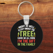 おもしろいクリスマスの子供メンズクリスマスパジャマ女性の男の子 キーホルダー (正面)