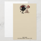 おもしろいクリスマスの悪与え虫 便箋 (正面/裏面)