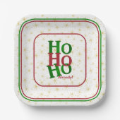 おもしろいクリスマスの態度「HO HO ALREADY!」 ペーパープレート (正面)