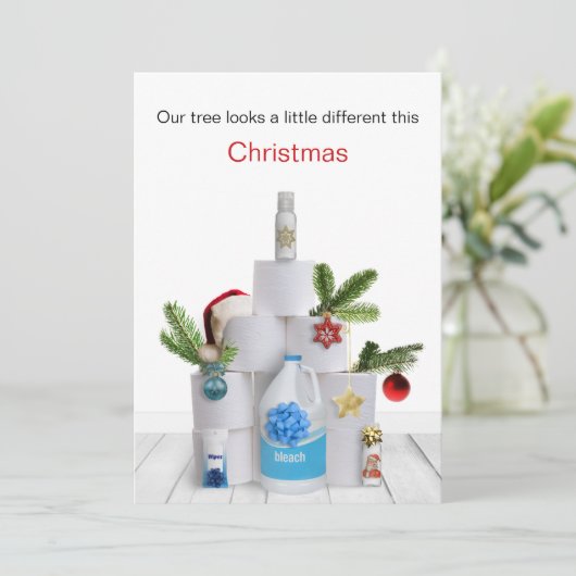 おもしろいクリスマスの木 シーズンカード (スタンド正面)