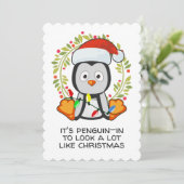 おもしろいクリスマスの歌　ペンギンの駄洒落 シーズンカード (スタンド正面)