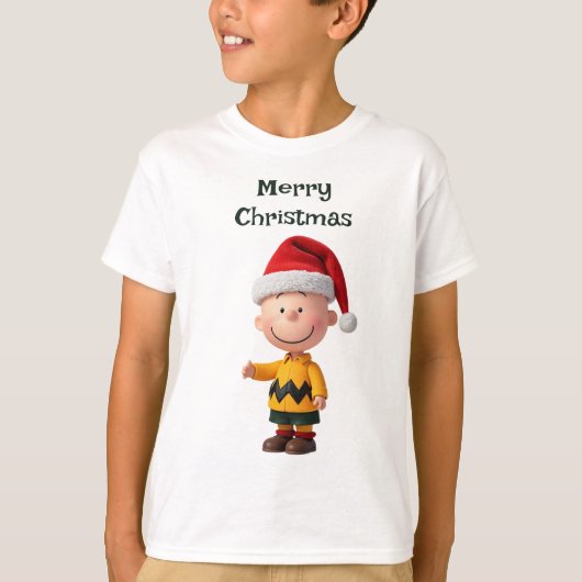 おもしろいクリスマスの漫画 Tシャツ (正面)