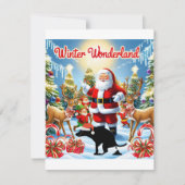 おもしろいクリスマスの犬のユーモア シーズンカード (正面)