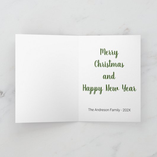 おもしろいクリスマスの犬は黄色の雪の食べGAGのジョークをしない カード (内部)