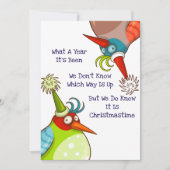 おもしろいクリスマスの祭日一年 シーズンカード (正面)