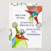 おもしろいクリスマスの祭日一年 シーズンカード (正面/裏面)