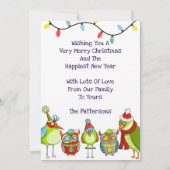 おもしろいクリスマスの祭日一年 シーズンカード (裏面)