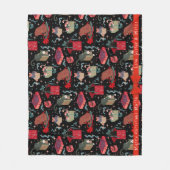 おもしろいクリスマスの箱の中の猫パーソナライズされた フリースブランケット (正面)