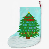 おもしろいクリスマスの詩 スモールクリスマスストッキング (裏面)