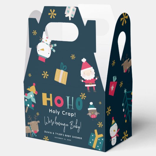 おもしろいクリスマスの赤ちゃんシャワー フェイバーボックス (オープン)