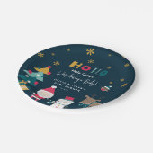 おもしろいクリスマスの赤ちゃんシャワー ペーパープレート (アングル)