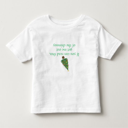 おもしろいクリスマスの逆さ トドラーTシャツ (正面)