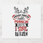 おもしろいクリスマスの飾り付きワードアート ビールラベル (シングルラベル)