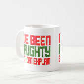 おもしろいクリスマスはクロスステッいけなチ コーヒーマグカップ (正面左)