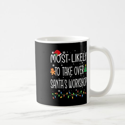 おもしろいクリスマスはサンタの岩を引き継ぐ可能性が高い コーヒーマグカップ (右)