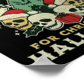 おもしろいクリスマスはハロウィーン不気味Xma ポスター (角)