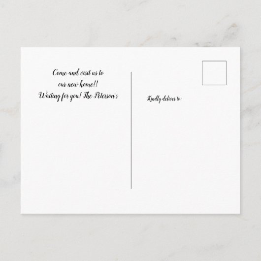 おもしろいクリスマスは光を動かすミスタントー 案内ポストカード (裏面)