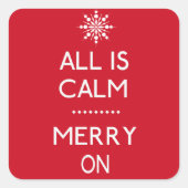 おもしろいクリスマスは穏やかなID588 スクエアシール (正面)