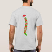 おもしろいクリスマスは背格好いい Tシャツ (裏面)