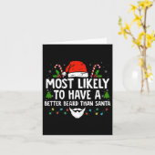 おもしろいクリスマスはSより髭が良い可能性が高い カード (黄色い花)