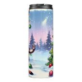 おもしろいクリスマスを狙うトナカイ タンブラー (裏面)