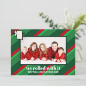 おもしろいクリスマスを転が祝う シーズンカード (スタンド正面)