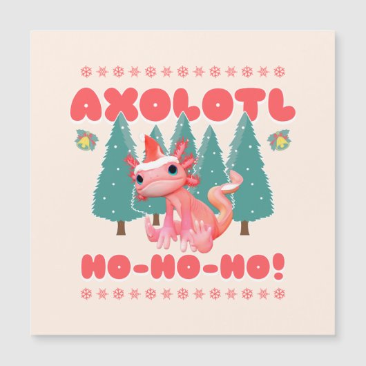 おもしろいクリスマスアクアリウムのカワイイ絵！ アクソロトル ホーホーホー！ (正面)