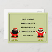 おもしろいクリスマスウィッシュホリデーカード ポストカード (正面/裏面)