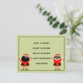 おもしろいクリスマスウィッシュホリデーカード ポストカード (スタンド正面)
