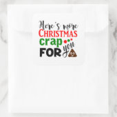 おもしろいクリスマスウンチ スクエアシール (バッグ)