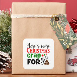 おもしろいクリスマスウンチ スクエアシール