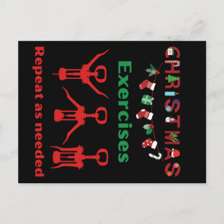おもしろいクリスマスエクササイズが必要に応じて繰り返す ポストカード