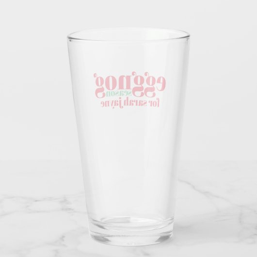 おもしろいクリスマスエグノグシーズンホリデーグラス タンブラーグラス (裏面)