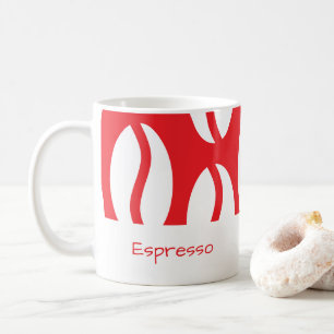 おもしろいクリスマスエスプレッソコーヒー豆赤 コーヒーマグカップ