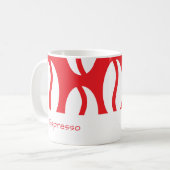 おもしろいクリスマスエスプレッソコーヒー豆赤 コーヒーマグカップ (正面左)