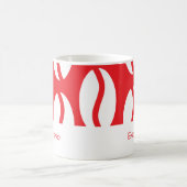 おもしろいクリスマスエスプレッソコーヒー豆赤 コーヒーマグカップ (中央)