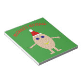 おもしろいクリスマスエッグカスタムメモ帳 ノートパッド (アングル)