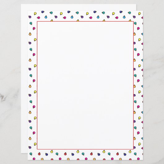 おもしろいクリスマスオーナメントイラストレーション文房具 (正面/裏面)