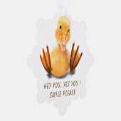 おもしろいクリスマスオーナメントカードハッピーダック – スマイル オーナメントカード (右)