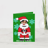 おもしろいクリスマスカスタムサンタクロースの写真 シーズンカード (正面)