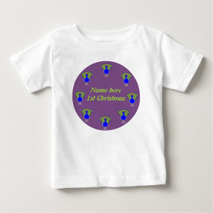 おもしろいクリスマスカスタムピーコック ベビーTシャツ