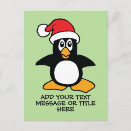 おもしろいクリスマスカスタムペンギン文字 ポストカード