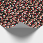 おもしろいクリスマスカスタム顔ユニーク写真 ラッピングペーパー (角)