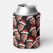 おもしろいクリスマスカスタム顔ユニーク写真 缶クーラー (缶正面)