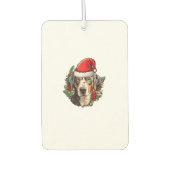 おもしろいクリスマスカタホウラレオパドッグ カーエアーフレッシュナー (正面)