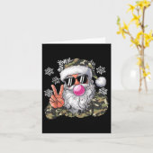 おもしろいクリスマスカモフラージュ迷彩柄サンタハローハンティン カード (黄色い花)