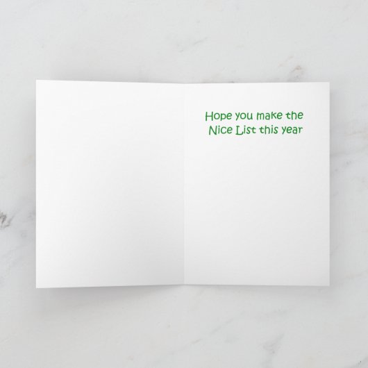 おもしろいクリスマスカーいけなド、犬の細断紙 カード (内部)