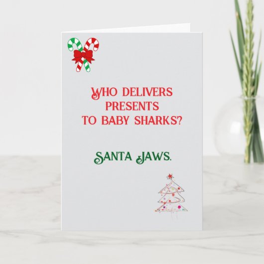 おもしろいクリスマスカードのデザイン カード (正面)