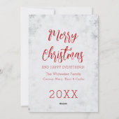 おもしろいクリスマスカードキッズ家族写真十代 シーズンカード (裏面)